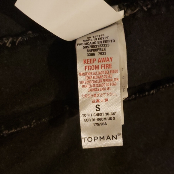 Topman black denim jacket Size S - Picture 5 of 5